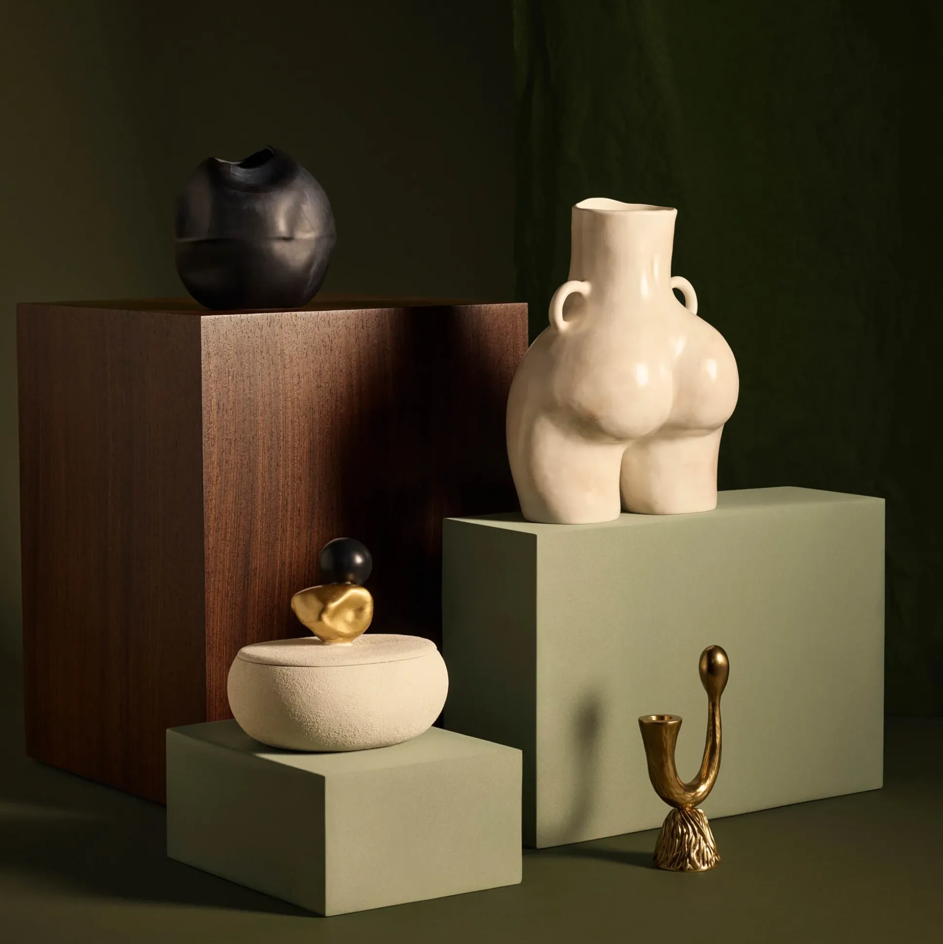 Jewellery Box (White, Gold, Black)