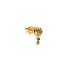 Mini White Topaz Earring