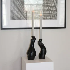 Tit For Tat Candlestick Tall (Black)